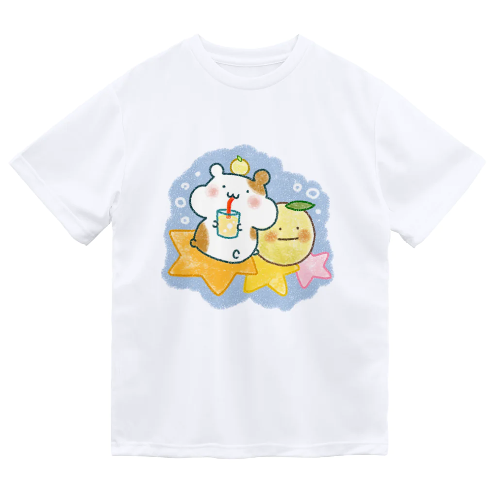 みやたに。工房のハムスターとゆずスカッシュ ドライTシャツ