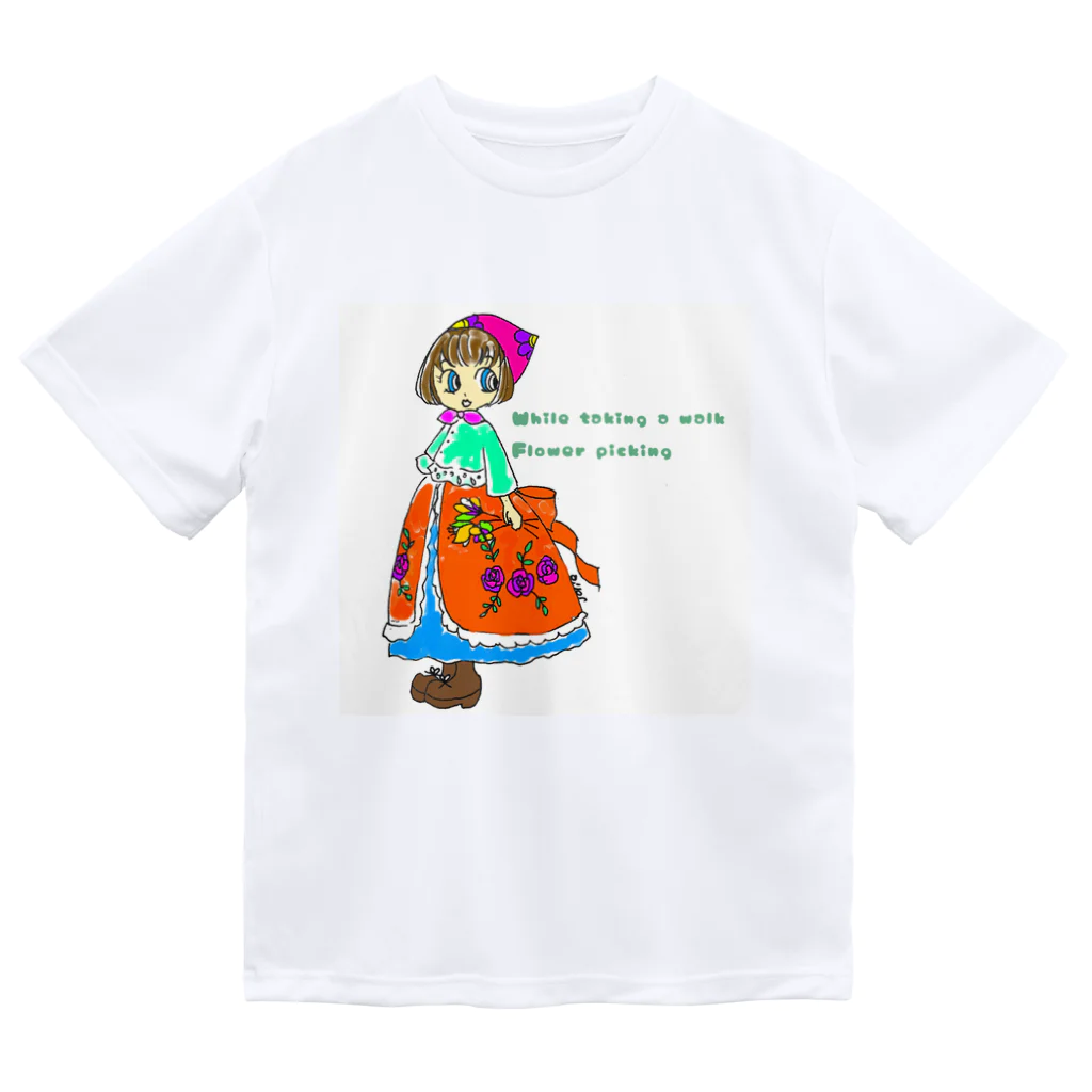 ジョリーマンダリンのFlower picking ドライTシャツ