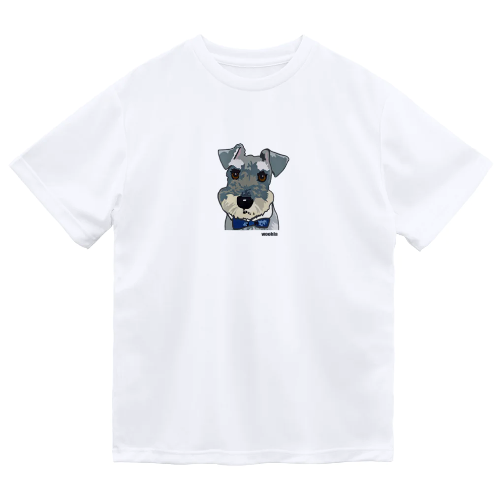 woohlaの蝶ネクタイのシュナ ドライTシャツ