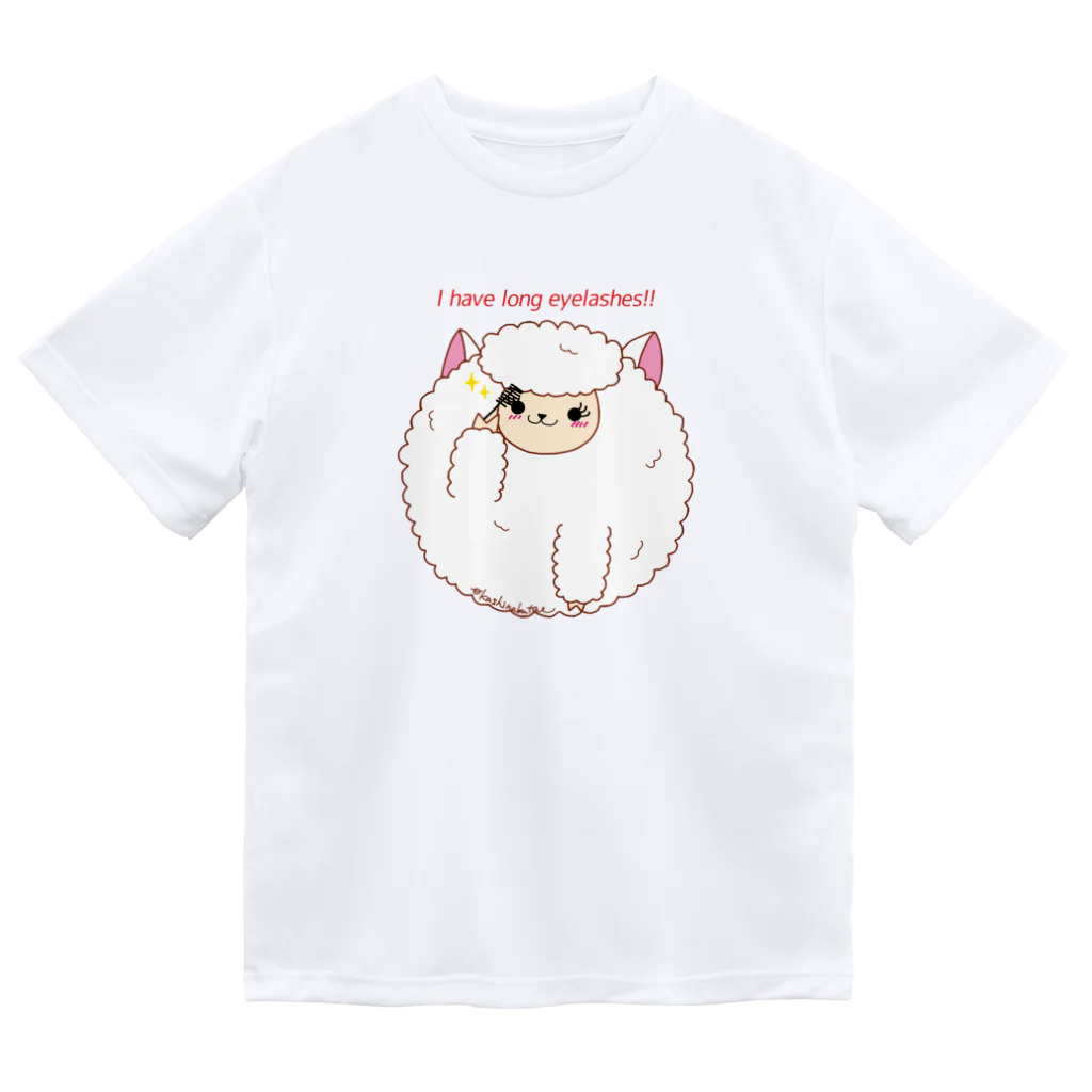 Draw freelyのアルパカの自慢 ドライTシャツ