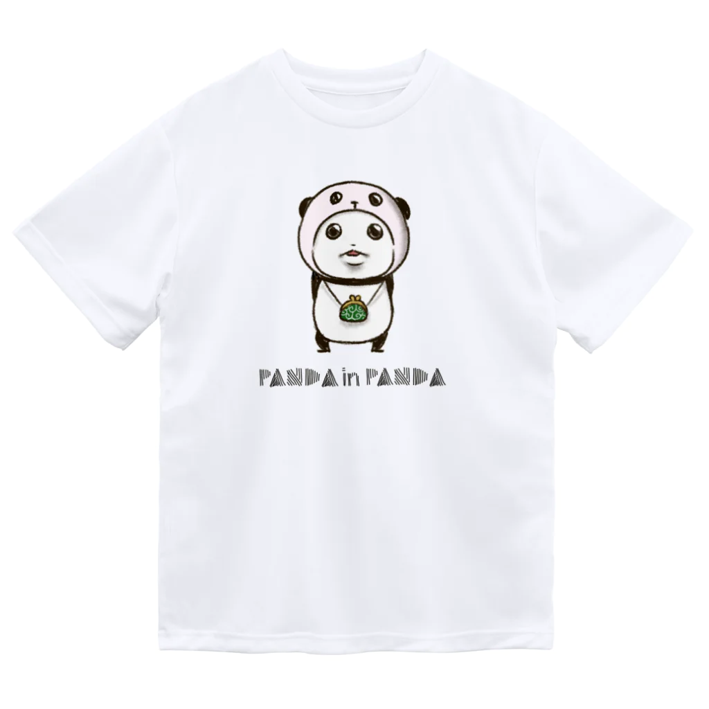 スパイシー千鶴のパンダinぱんだ(財布) ドライTシャツ