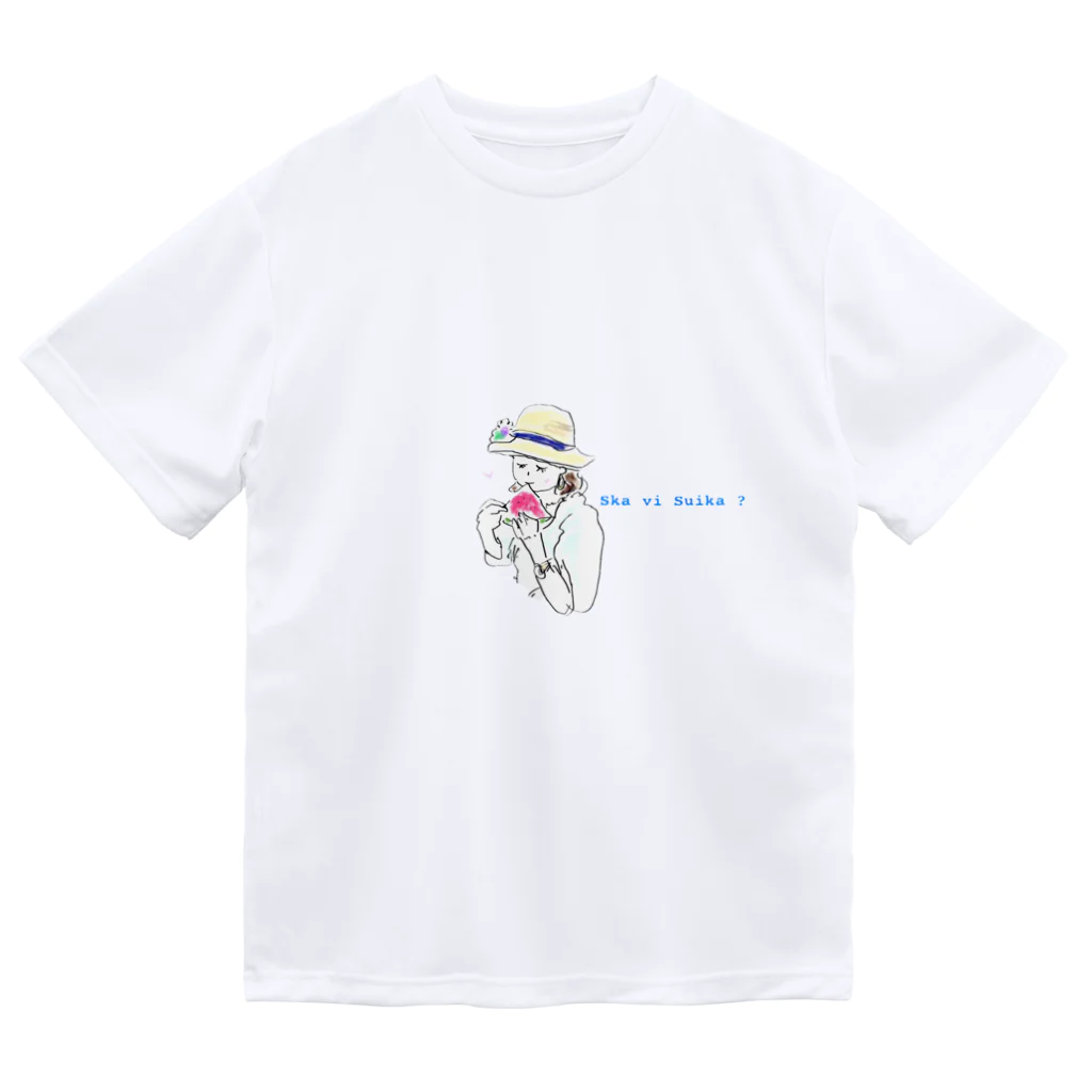 marinekko（まりねっこ）のSka vi Suika? ドライTシャツ