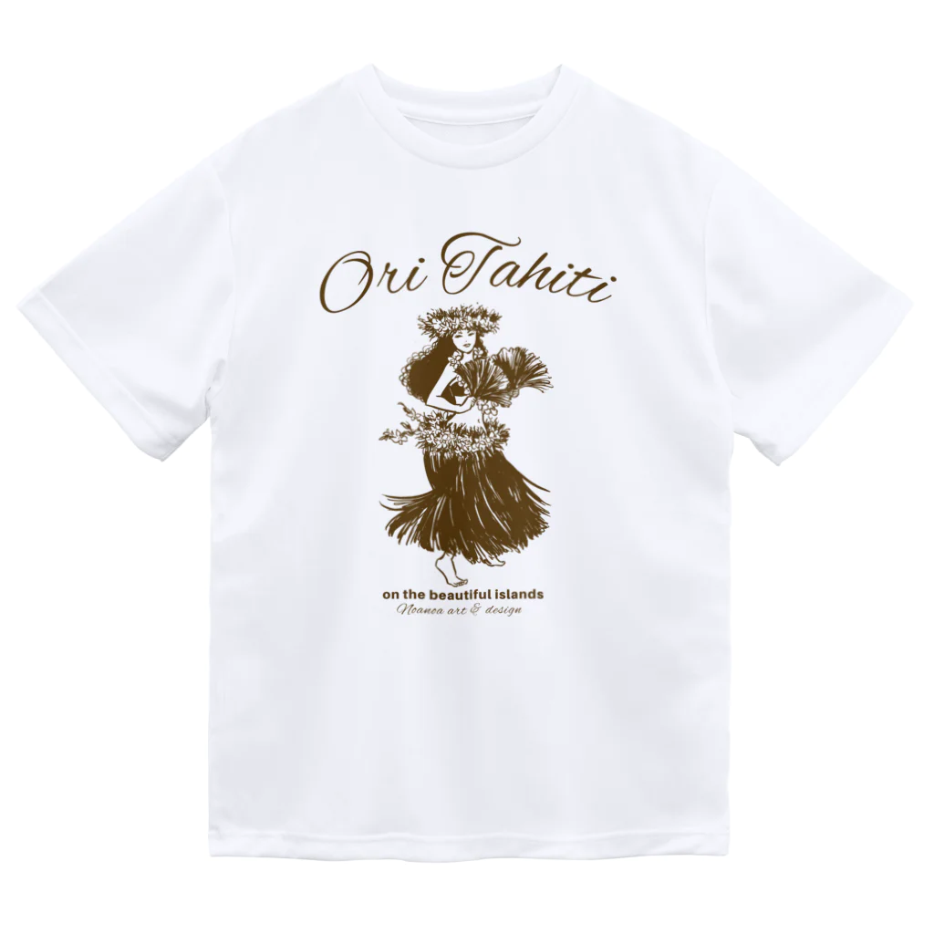 Noa Noa Art ＆ Designのオリ・タヒチ｜Tahitian Dance 04（ブラウン） ドライTシャツ