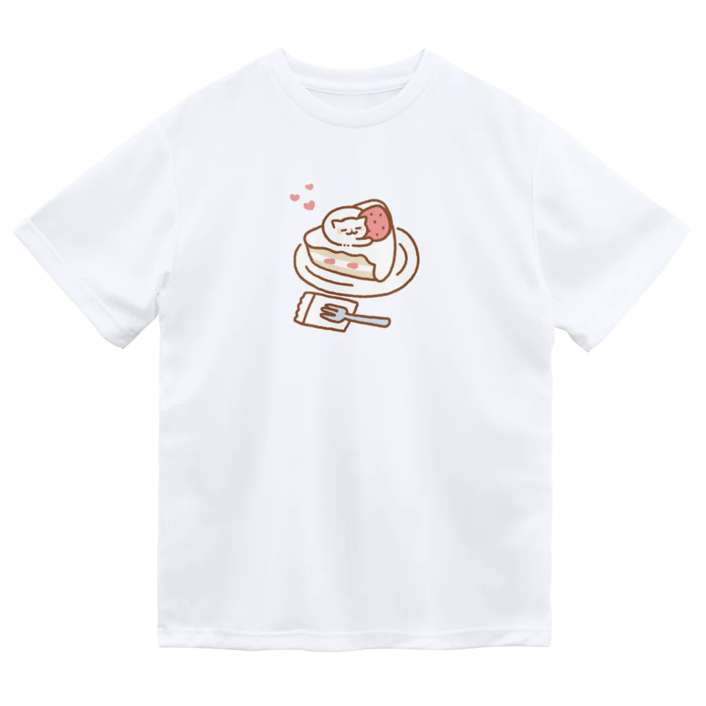 まよはうすのショートケーキおキャット ドライTシャツ