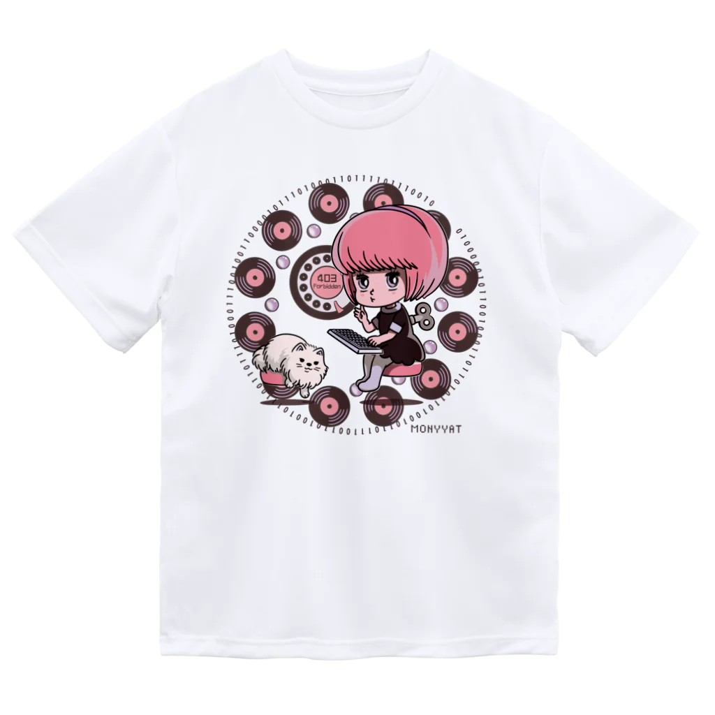 イラスト MONYAAT の働くにゃー ドライTシャツ