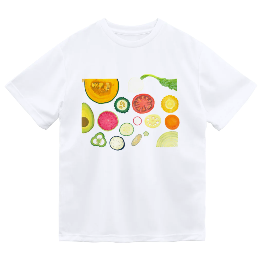 たかねざわ　かおりの野菜の断面 ドライTシャツ