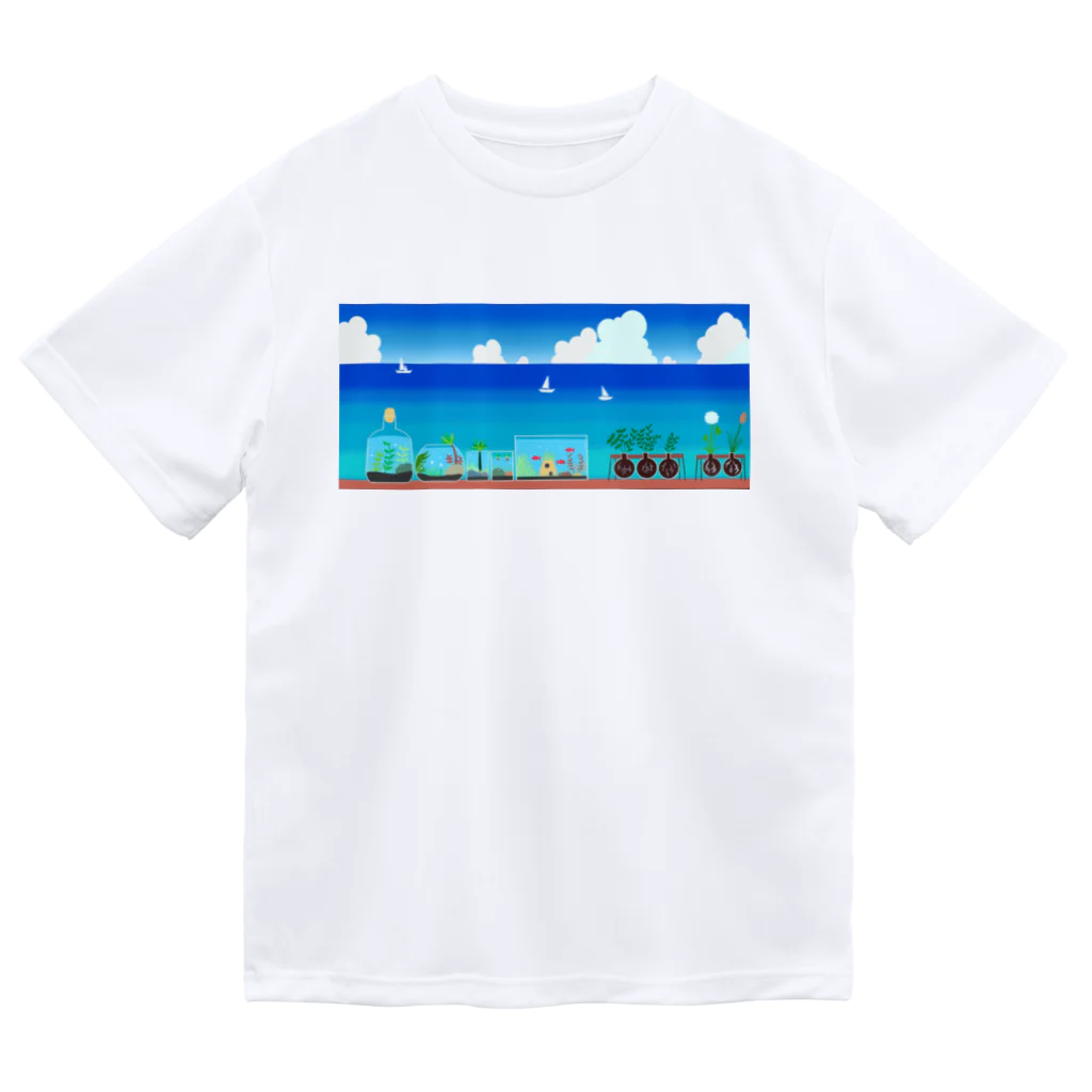 にんじんちびこの夏と水草 ドライTシャツ