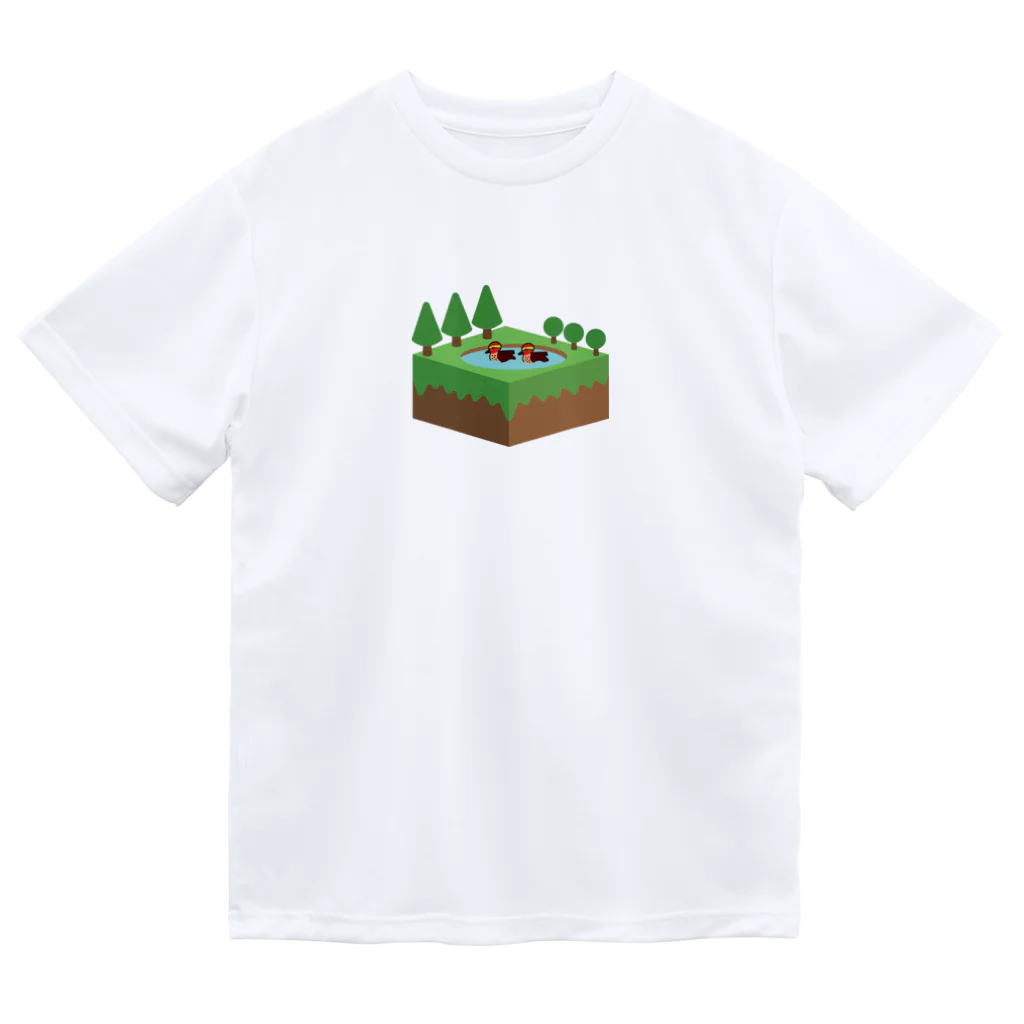 楽猫楽描しげ屋の箱池コガモ ドライTシャツ