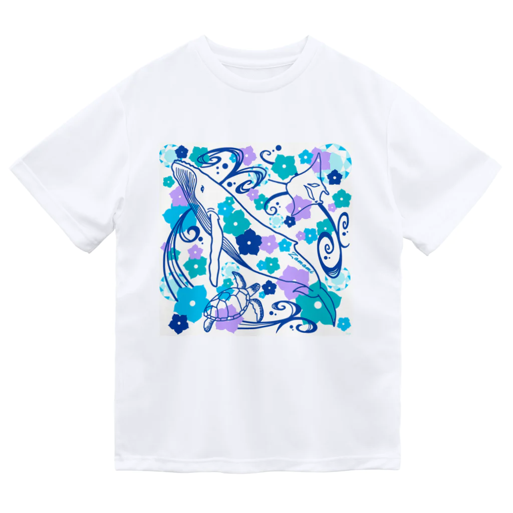 Aquagirl Zamami のZamami サマーシーフラワー Dry T-Shirt