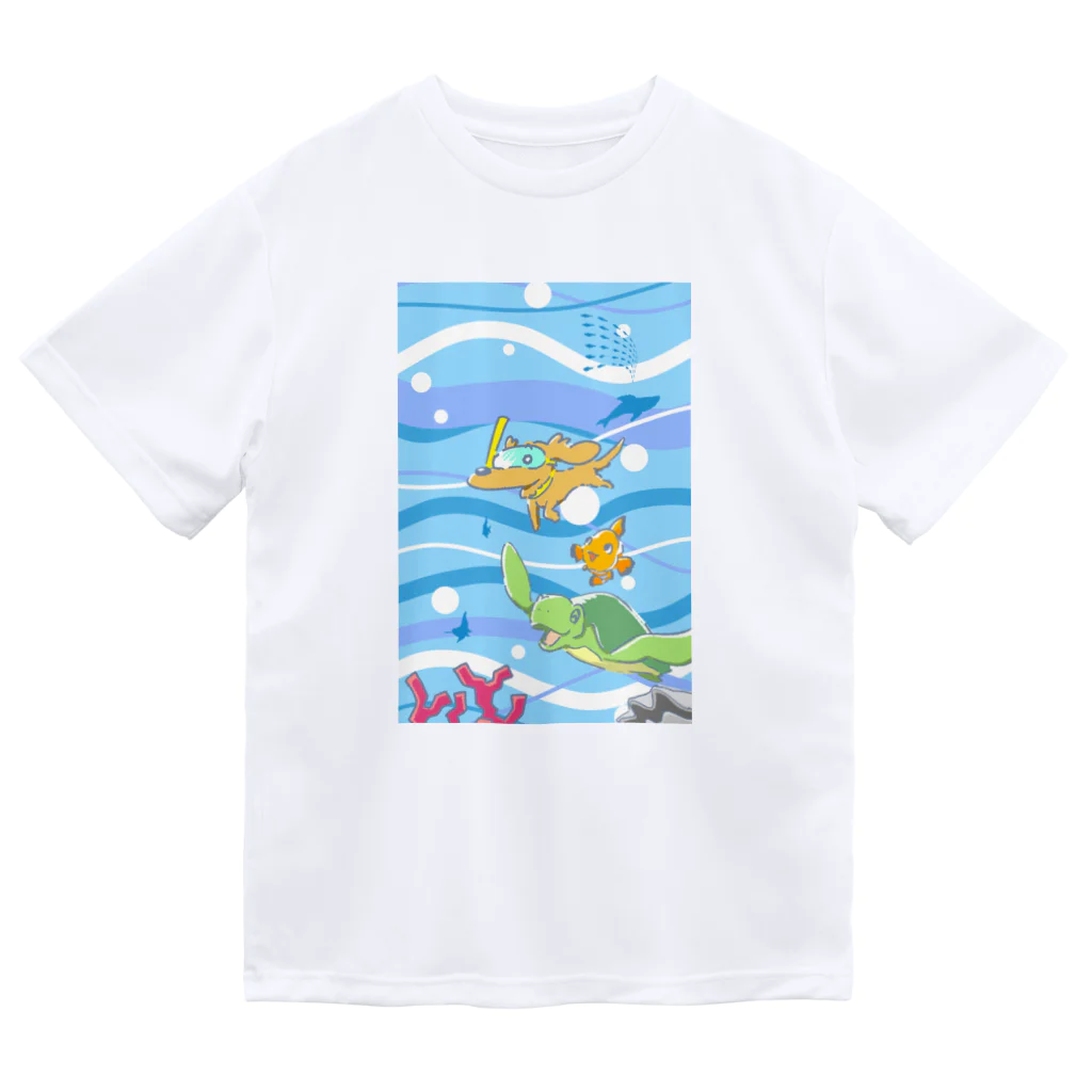 スーパーわんわんズのスイムわんこ Dry T-Shirt