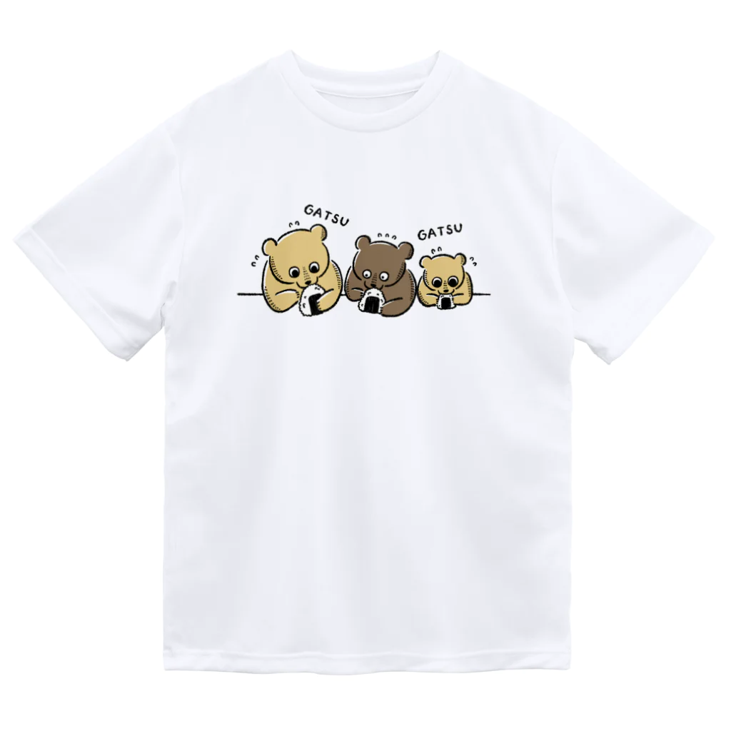 まるイラストショップのくま兄弟おにぎり ドライTシャツ