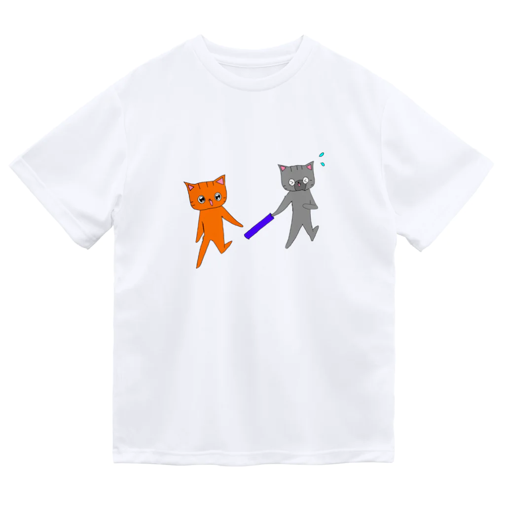 ねこまちランドのバトンタッチ！！ Dry T-Shirt