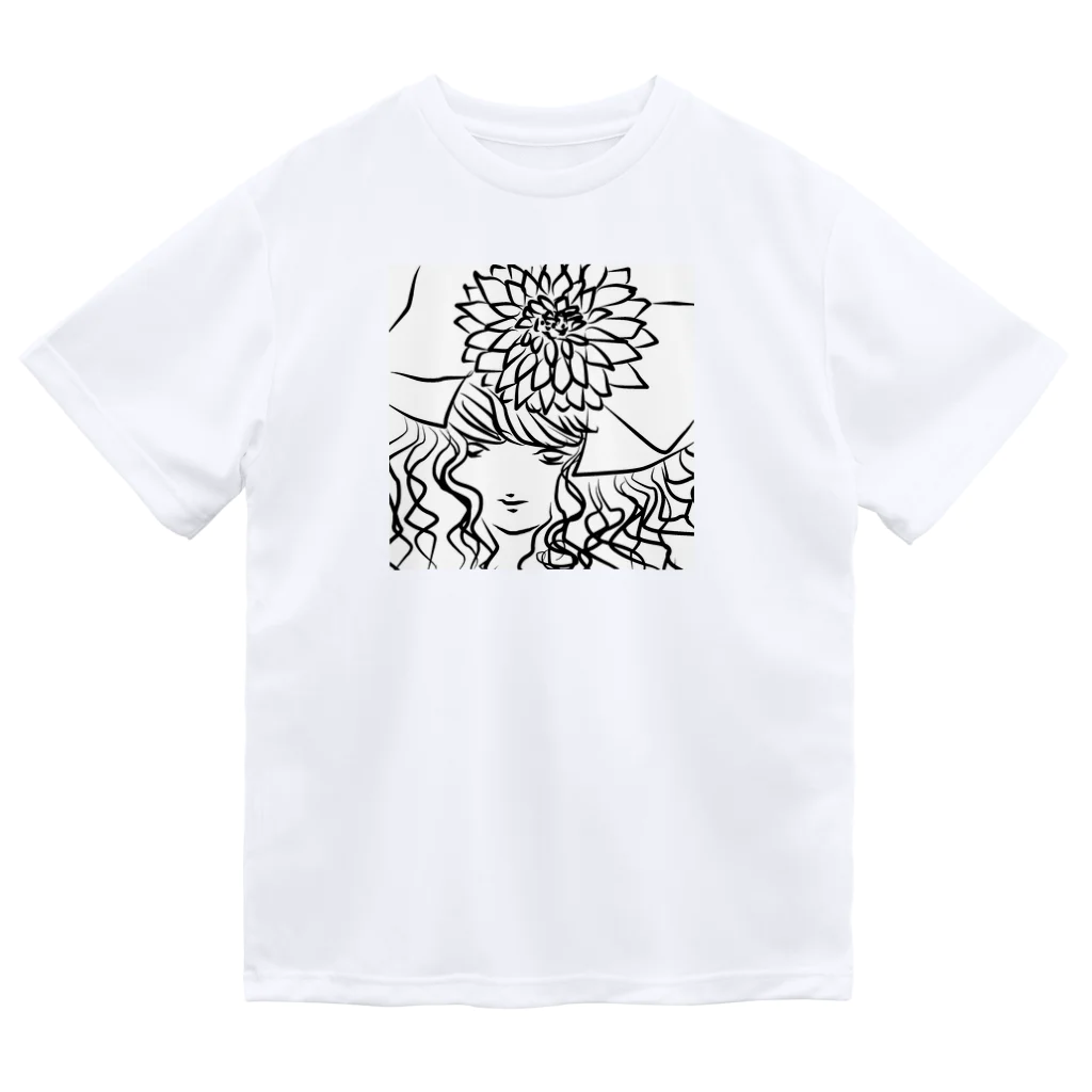 neko*neko*の女の子と花 3 Dry T-Shirt