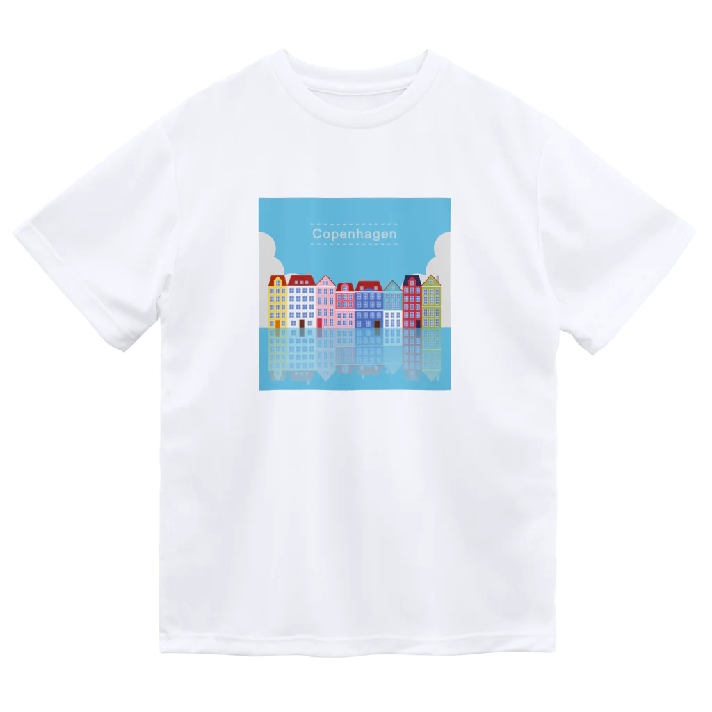 そいそいソイラテのコペンハーゲン(北欧デンマーク) ドライTシャツ