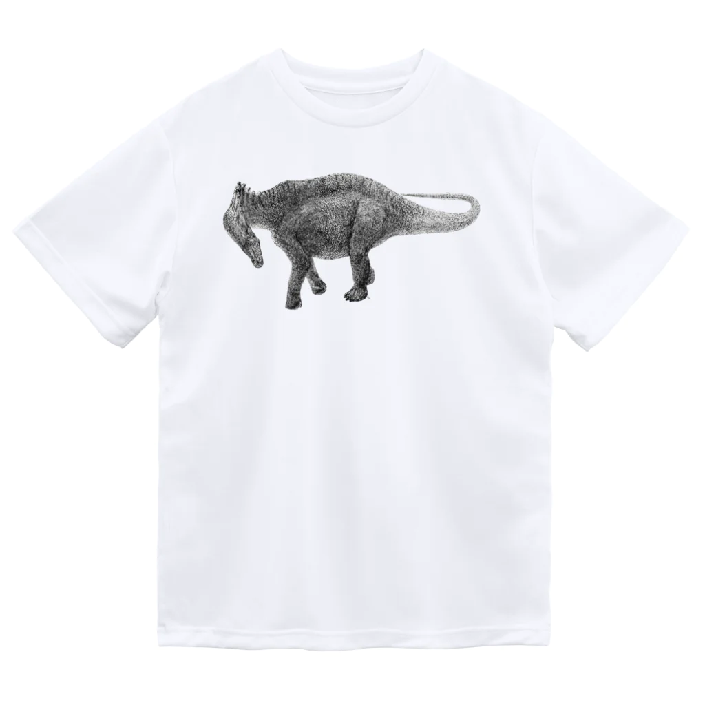 segasworksのAmargasaurus（白黒） ドライTシャツ