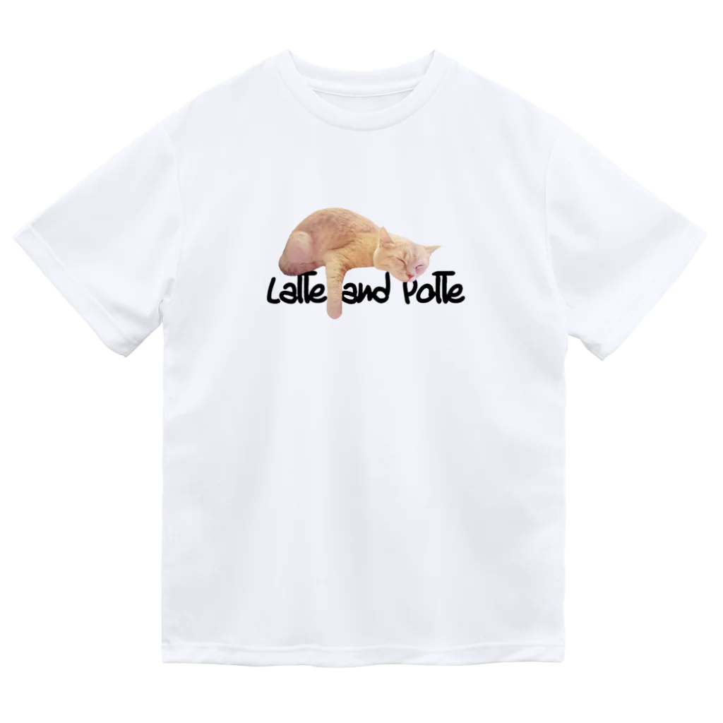 Le Chat Mignonne ル・シャ・ミニョンヌの【ドライTシャツ】まったりラテ子のチルタイム【Tシャツ】 ドライTシャツ