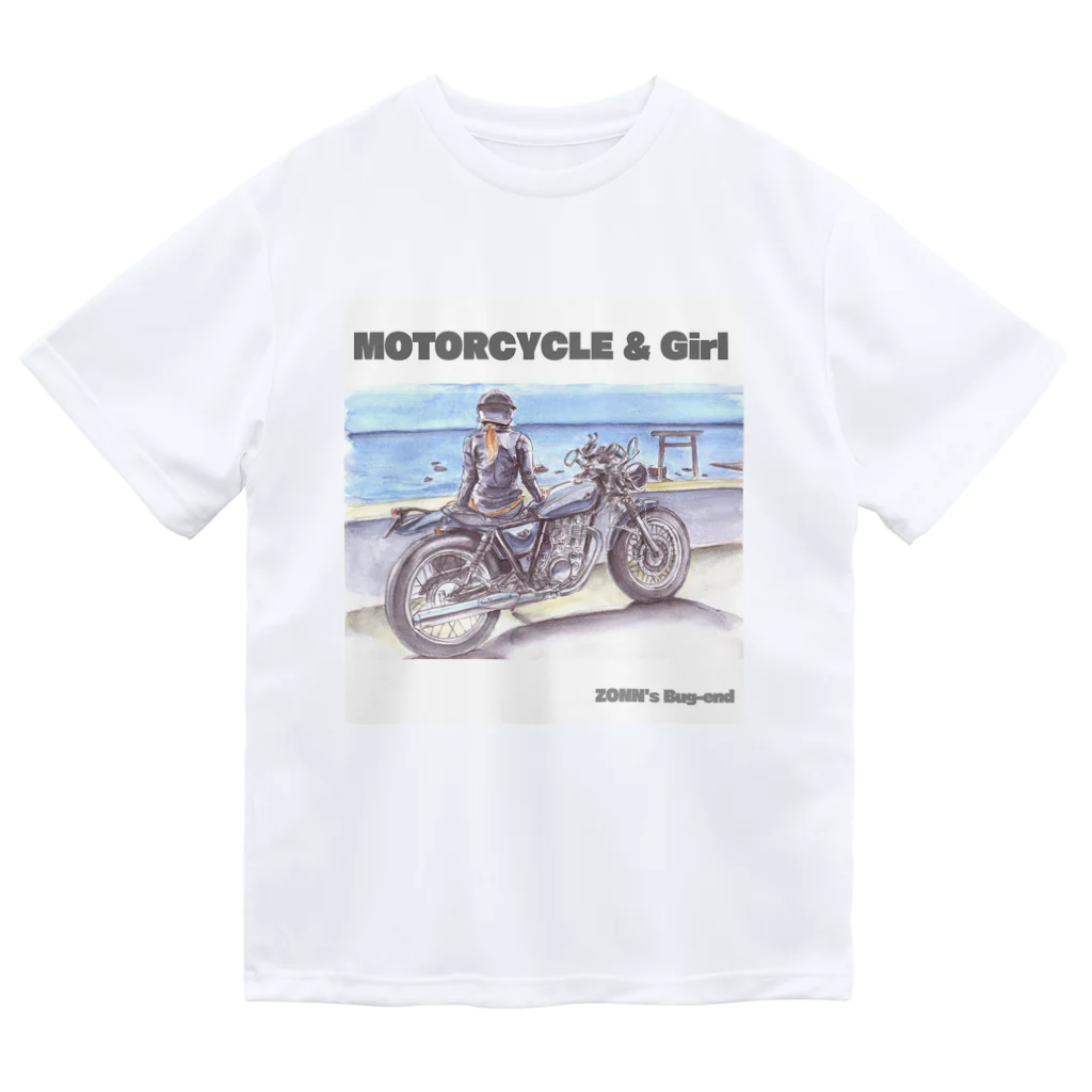 ZONN’s Bug-endのバイク女子スケッチ　01 ドライTシャツ