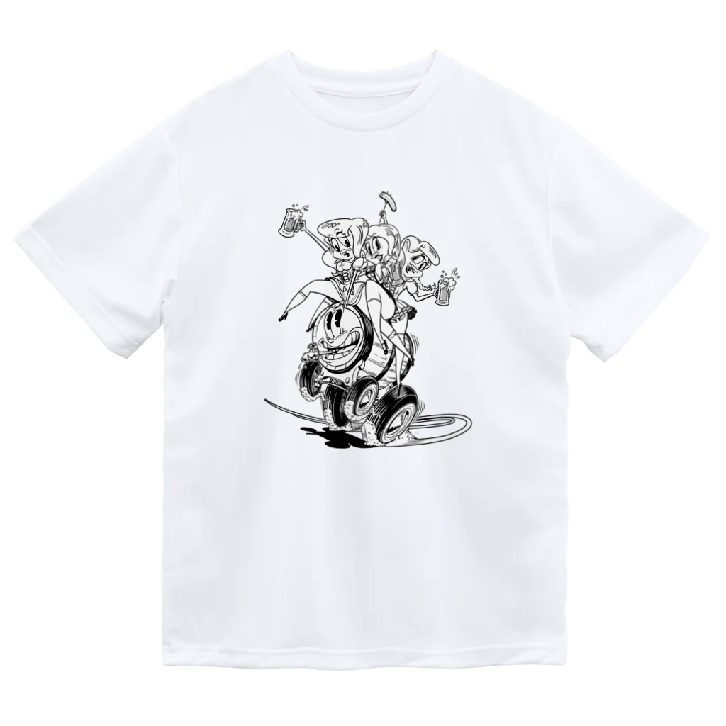 nidan-illustrationの"WHITE MUSTACHE CLUB"(タイトルなし) ドライTシャツ