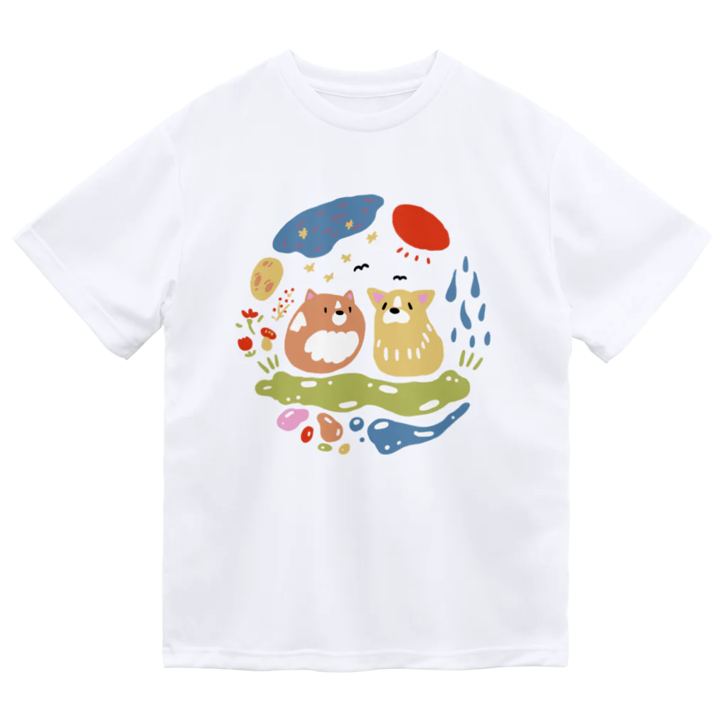 panda_no_kodomoのコーギーシリーズ ドライTシャツ