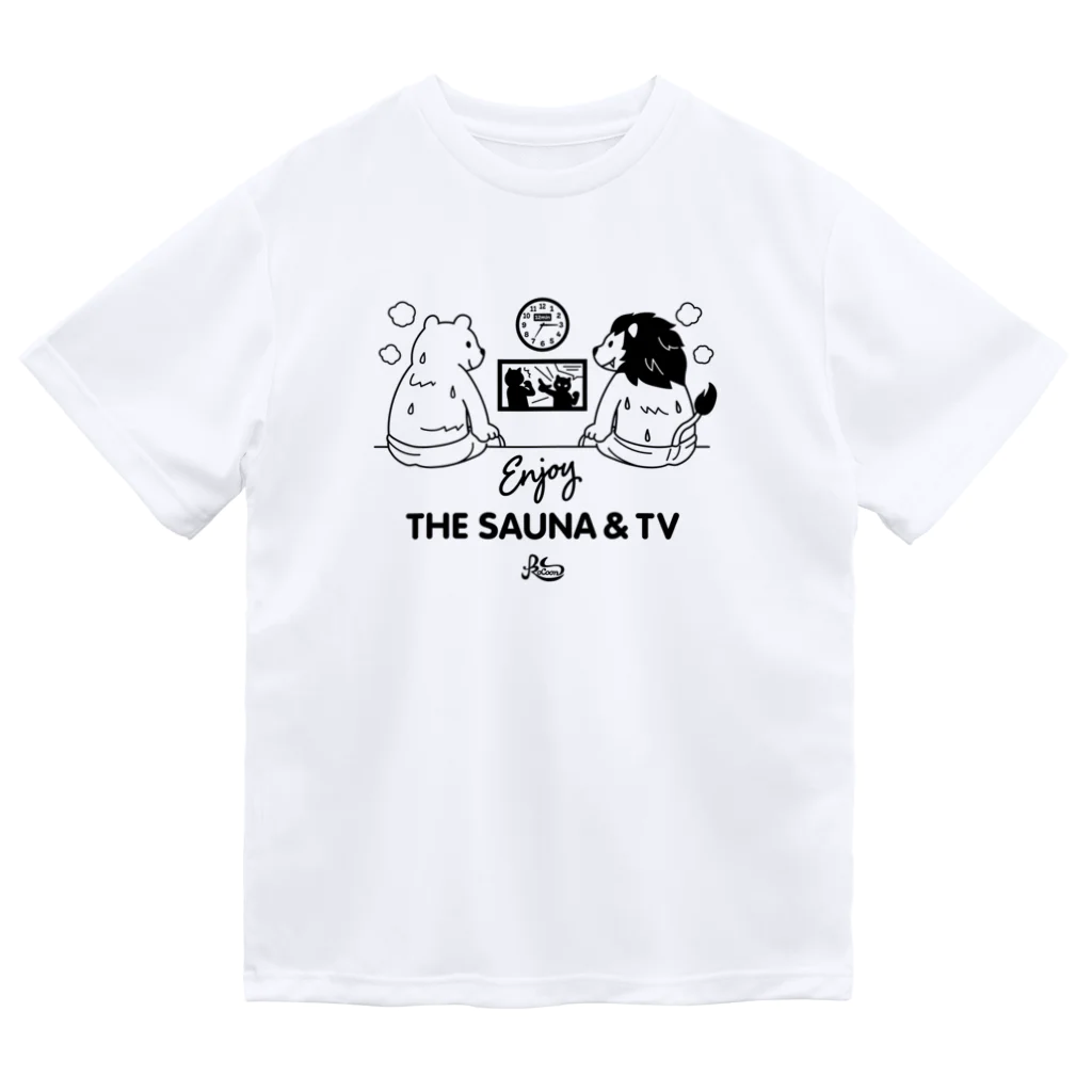 kocoon（コクーン）のサウナでテレビを見るライオンとクマ ドライTシャツ