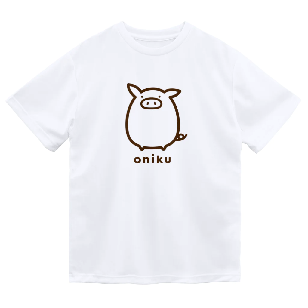 トンソクデザインのブタのおにく Dry T-Shirt