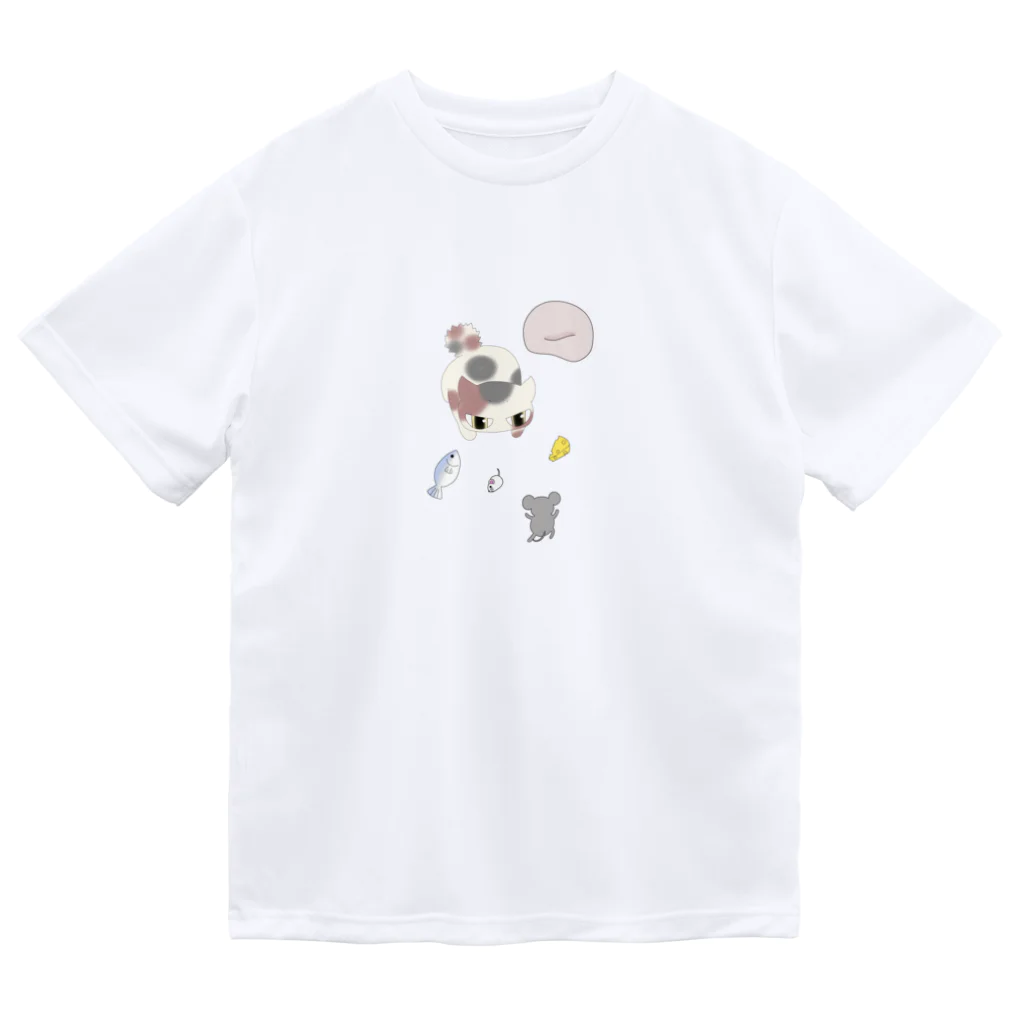 enisi-galleryの一触即発にゃんこ ドライTシャツ