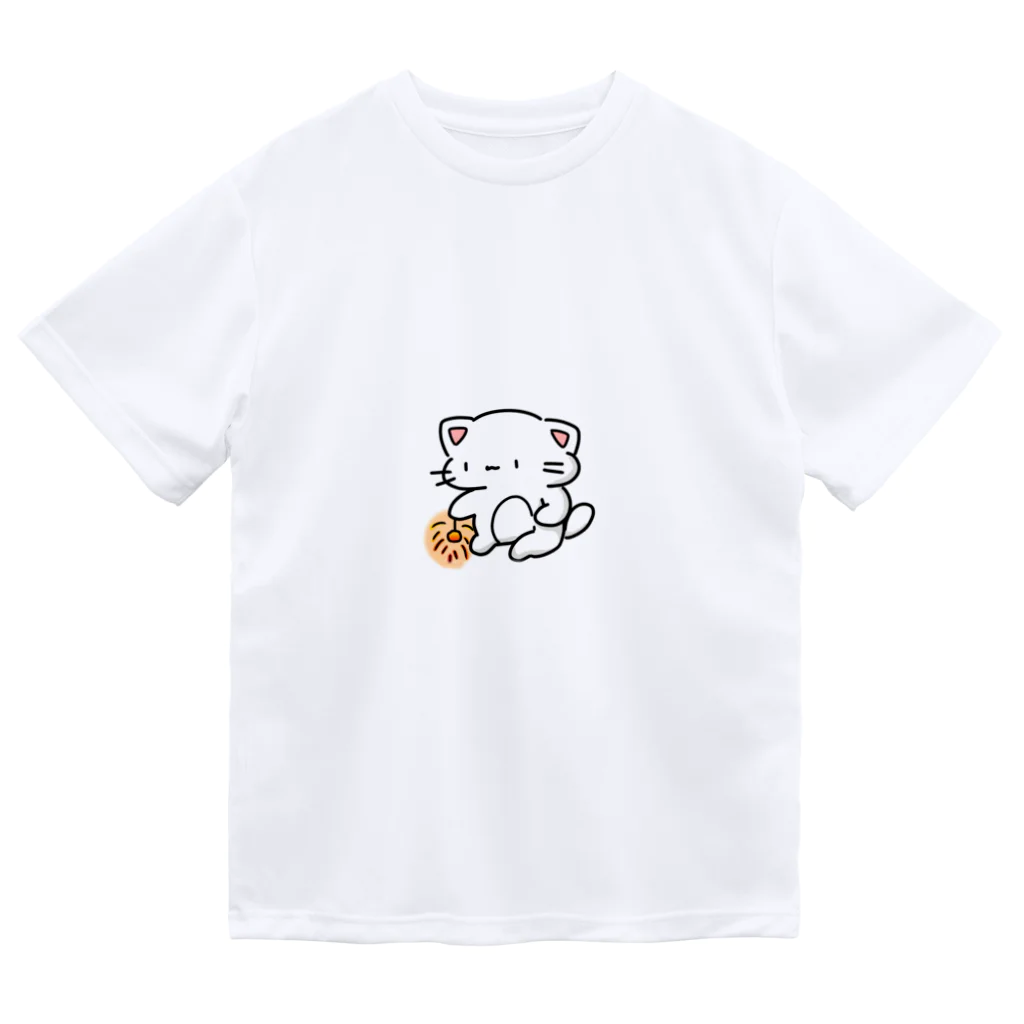 イチゴでヤンスのネコ線香 ドライTシャツ