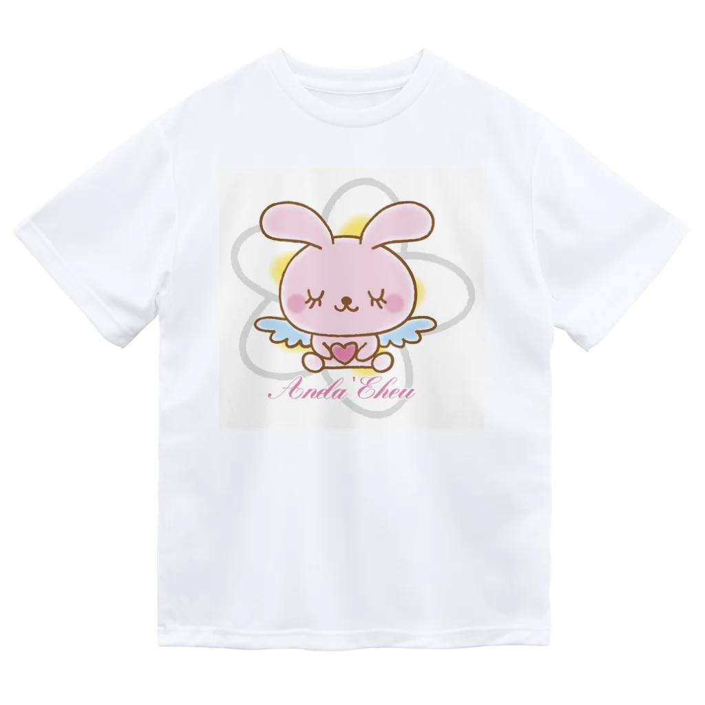 Anela’Eheuの天使のうさぎハピバニちゃん ドライTシャツ