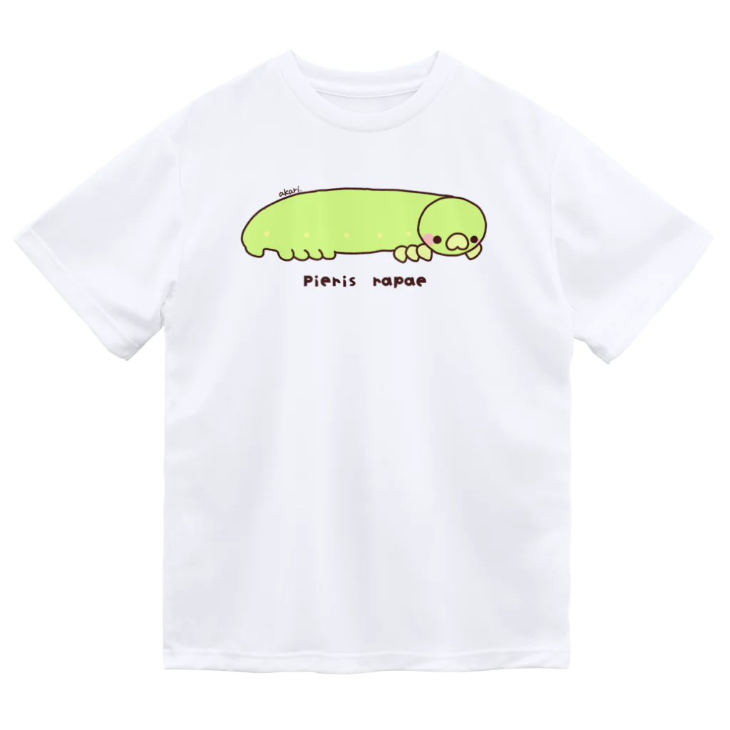 akari🌼虫デフォルメ作家のモンシロチョウくん【キュートキャタピラーズ】 ドライTシャツ