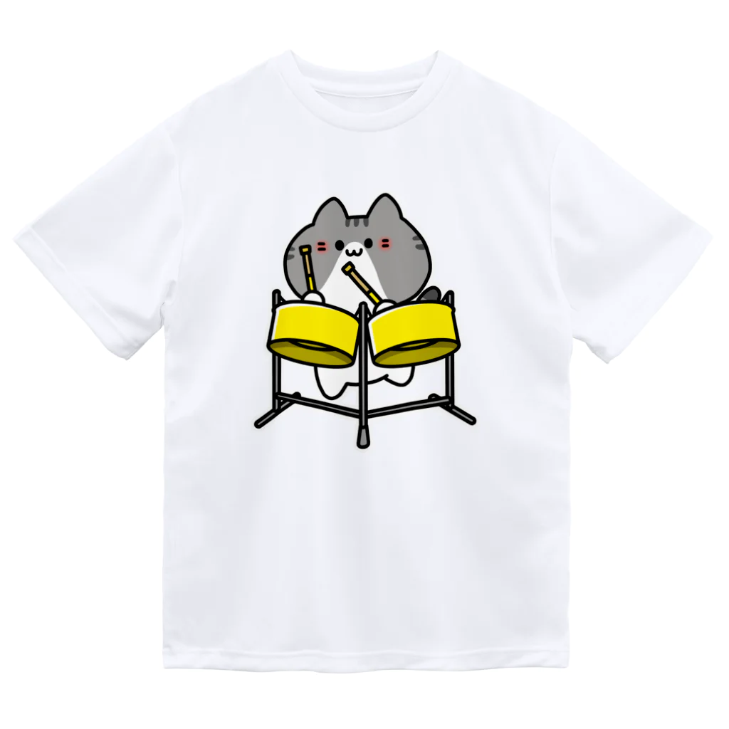  ふじねこ屋のダブルセカンドパンねこ Dry T-Shirt