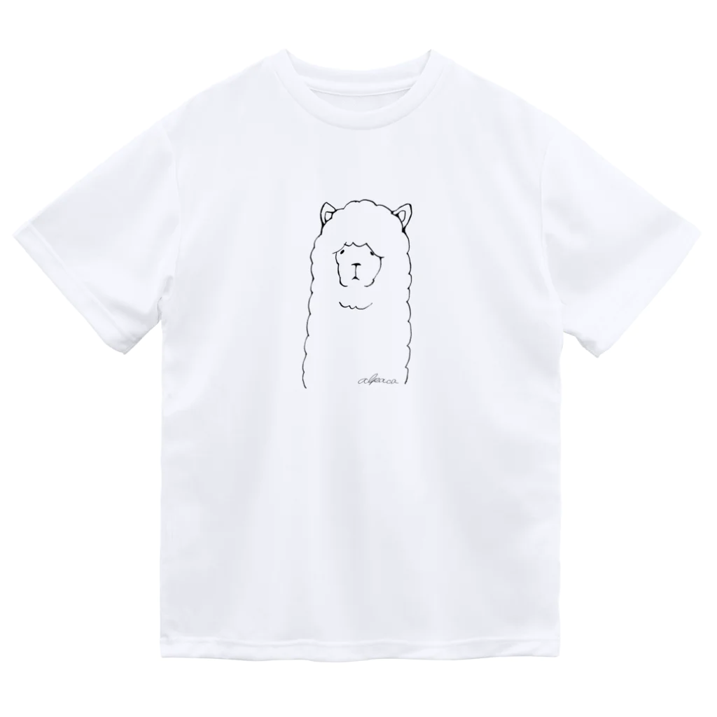 chicodeza by suzuriのアルパカ線画 Dry T-Shirt