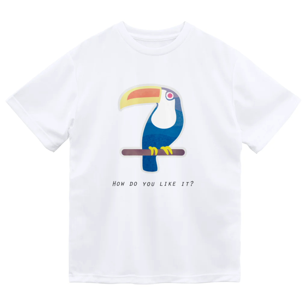 miimikaのオオハシ科の鳥 ドライTシャツ