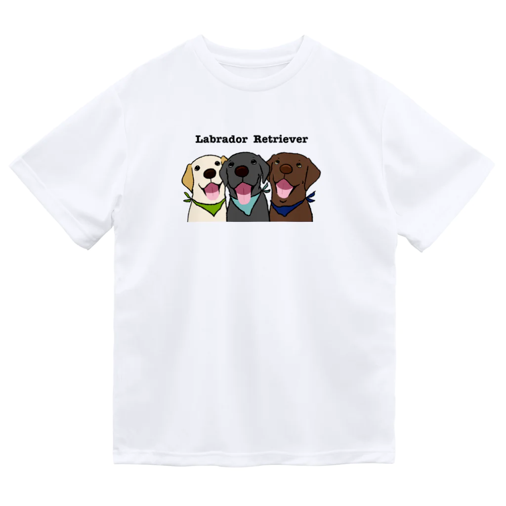 Dog Drawer Drawn by Dogのラブラドールレトリーバー Dry T-Shirt