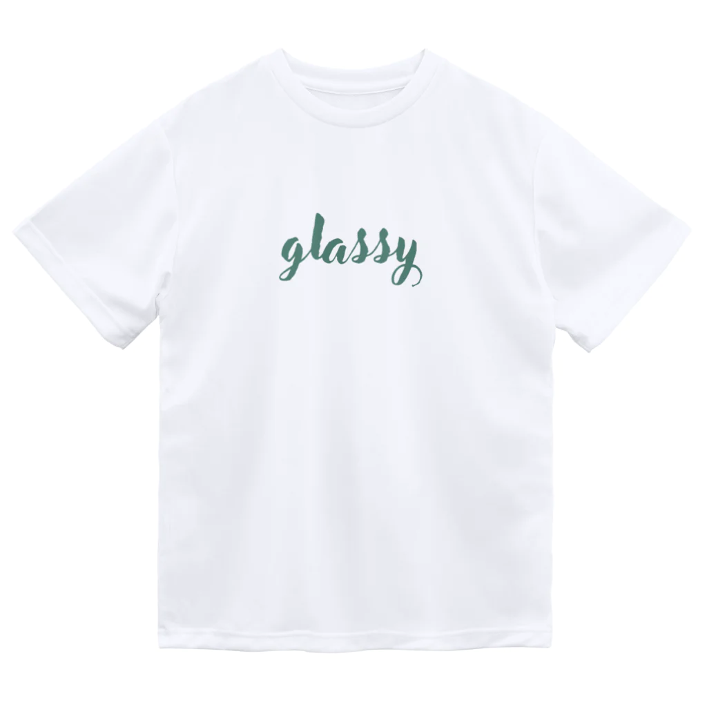 glassyのglassy cursive Dry T-Shirt