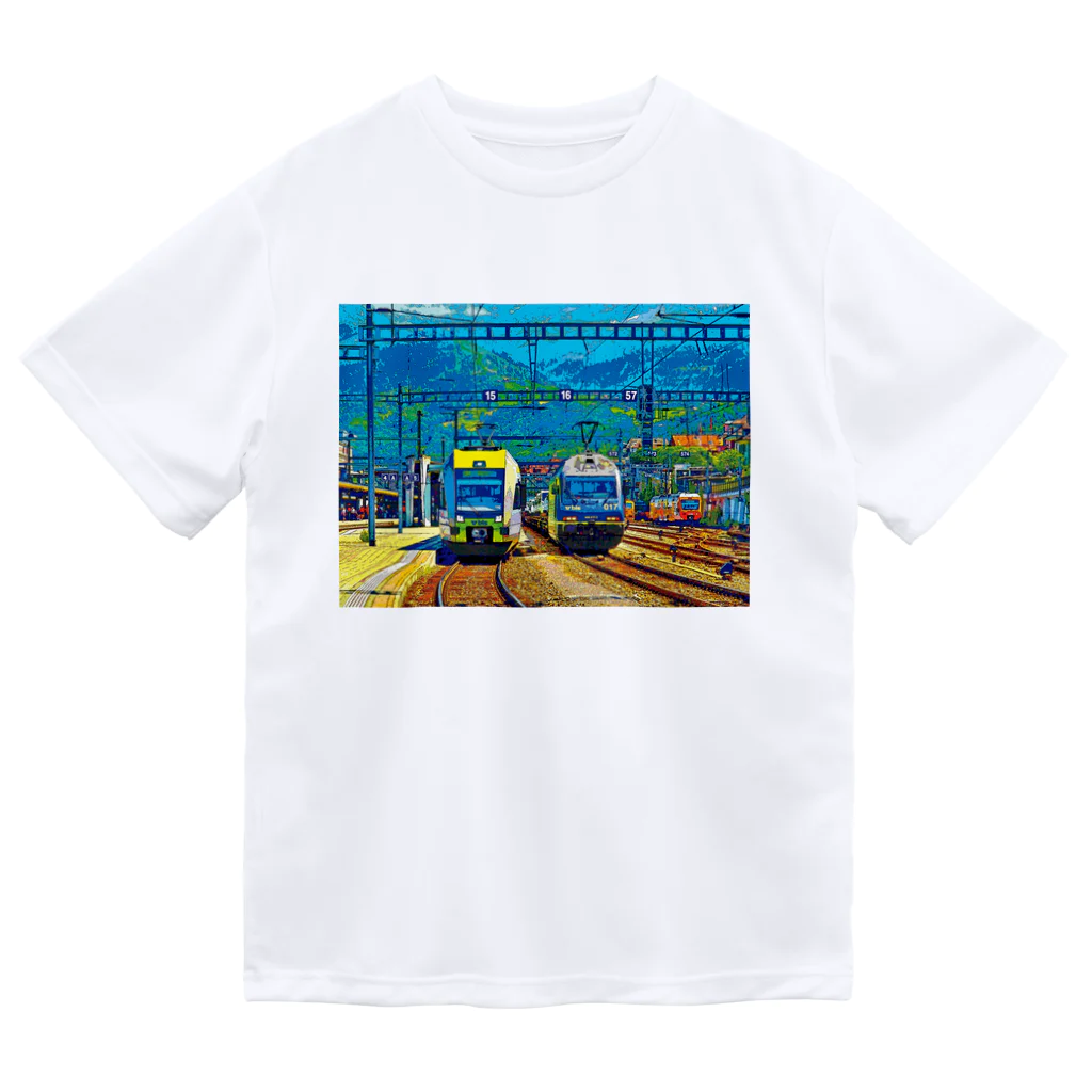 GALLERY misutawoのスイス シュピーツの駅 Dry T-Shirt