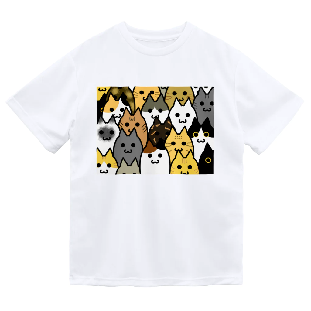 SHOP ベアたんの猫いっぱい ドライTシャツ