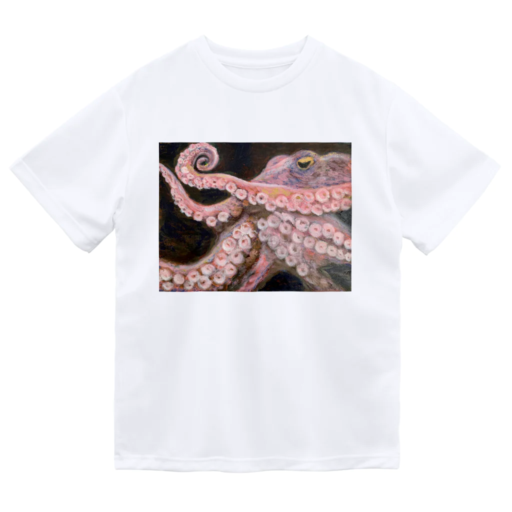 タコナクションのタコ 油絵 Dry T-Shirt