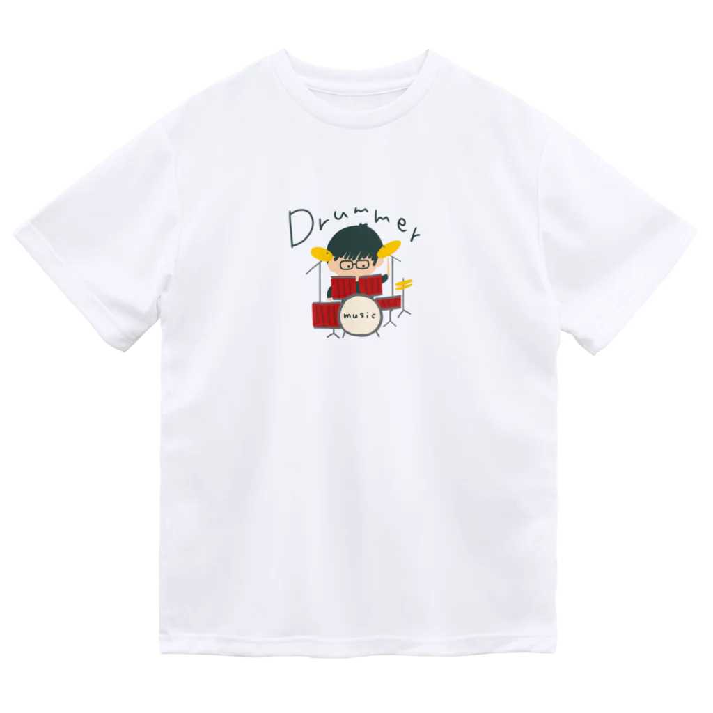 rurugirlのdrummerメガネ君 ドライTシャツ