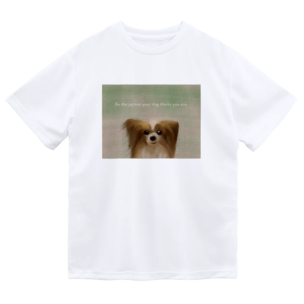 DOG FACEのパピヨン【わんデザイン 2月】 ドライTシャツ