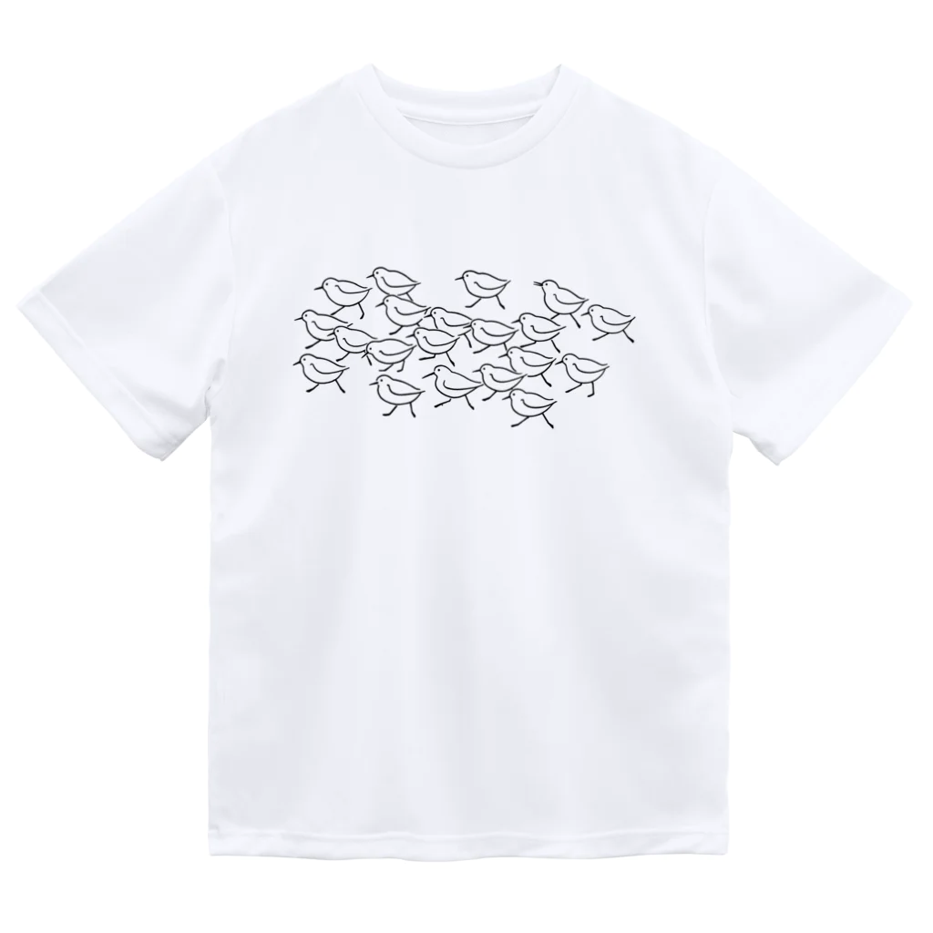 piro piro piccoloのミユビシギ19＋ハマシギ1 Dry T-Shirt