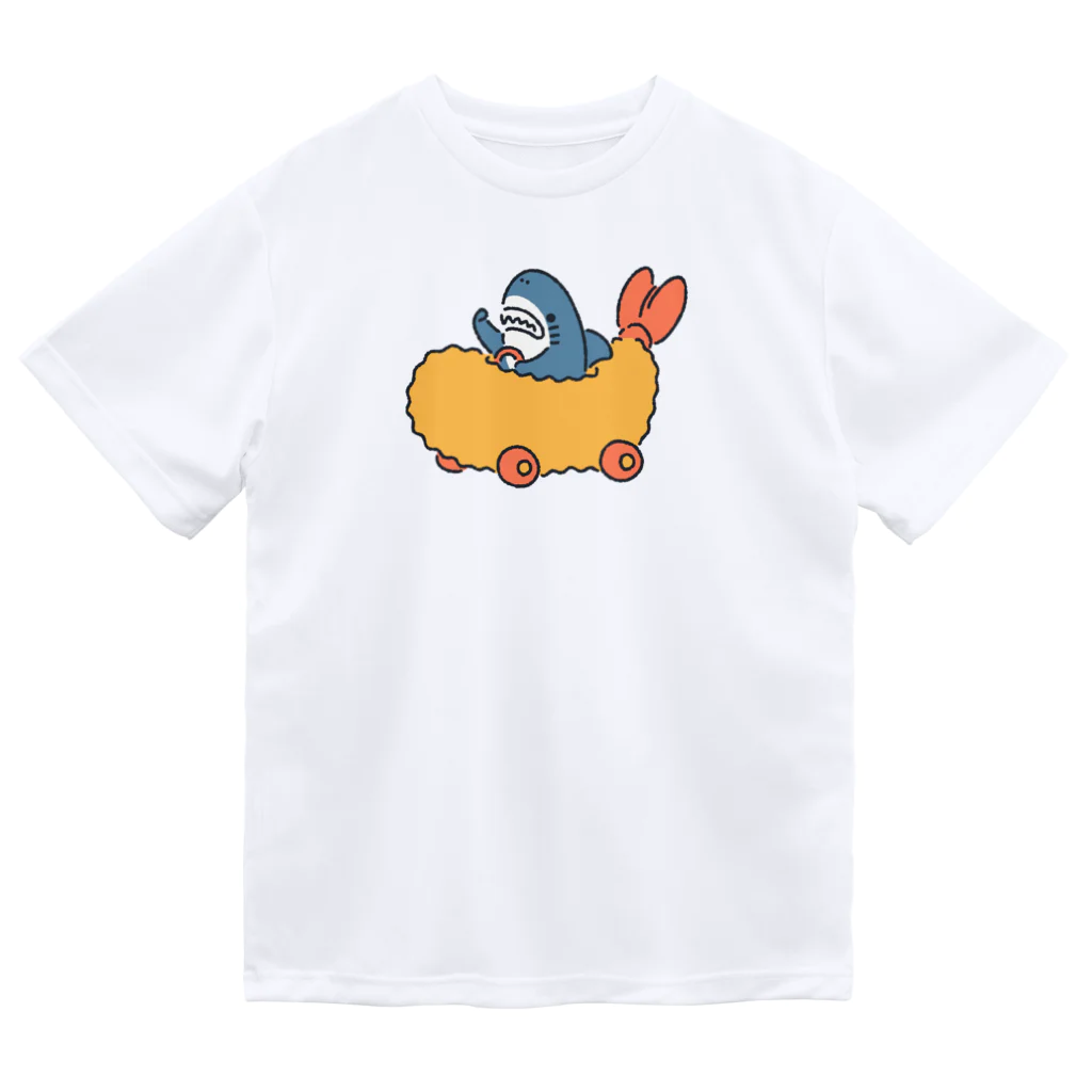 サメ わりとおもいのエビフライレーシングサメ ドライTシャツ