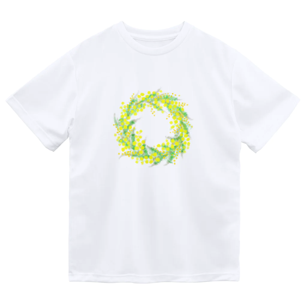 satoharuのミモザのリース Dry T-Shirt