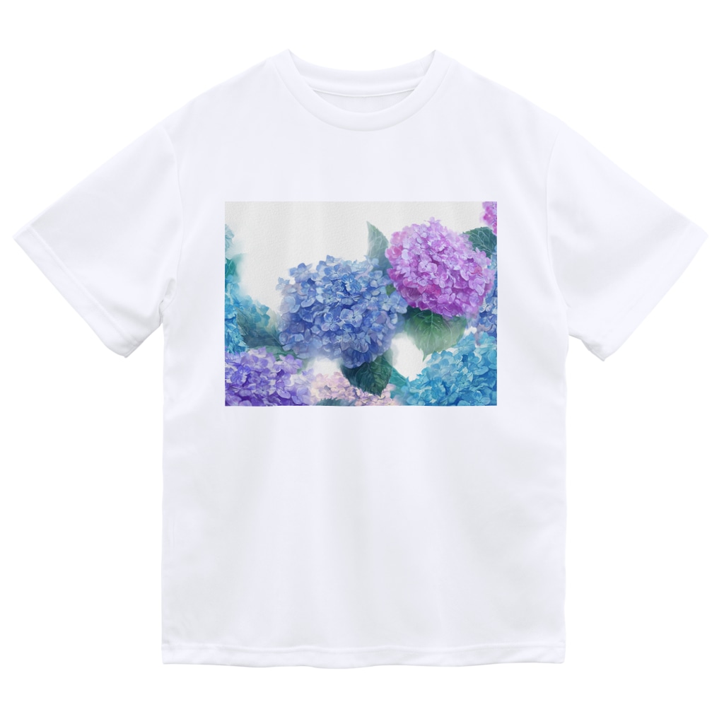 淡い水色と紫色の紫陽花水彩画イラスト Norima 39 S Shop Norima のドライtシャツ通販 Suzuri スズリ