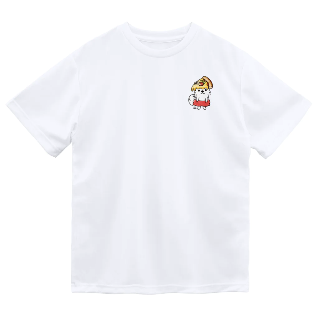 イラスト MONYAAT のワンポイント PIZZAゲットした　ポメラニアン Dry T-Shirt