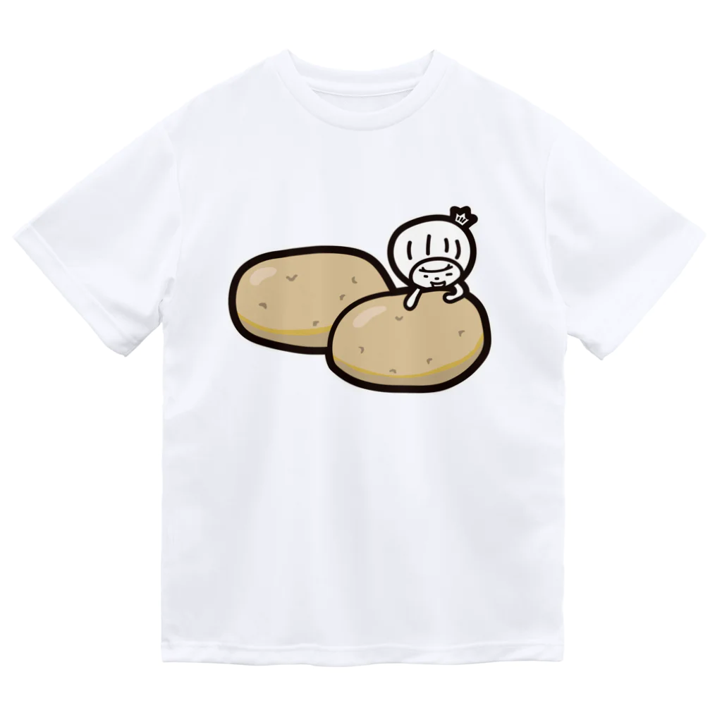 きくのらくがきのじゃがいもときく ドライTシャツ