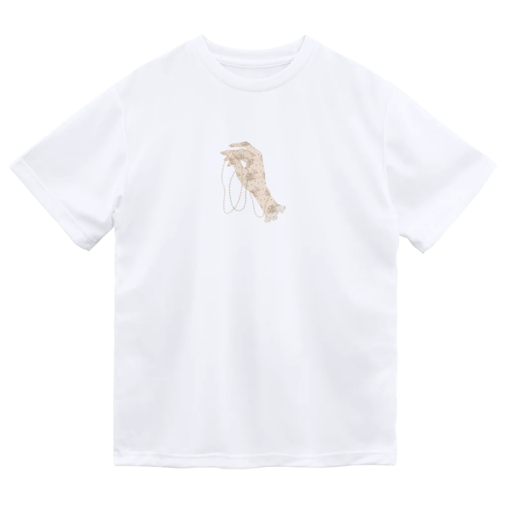 hyu-ge（イラスト）のグローブ　brown Dry T-Shirt