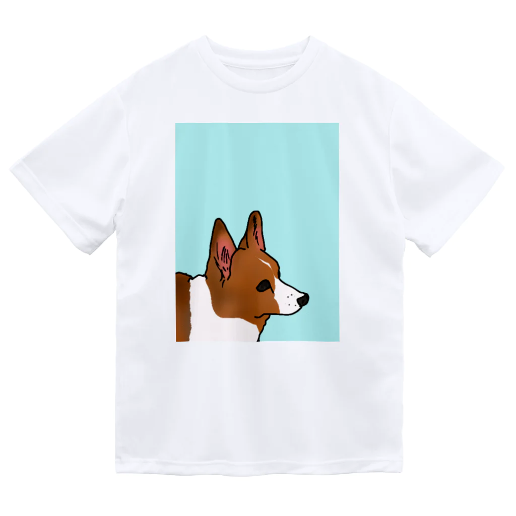 りりのお絵描き屋さんの凛としたコーギー Dry T-Shirt