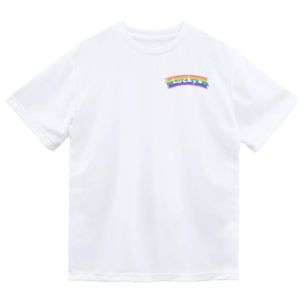 てんしんらんまんな☆ラッキーのお店のラッキーレインボー Dry T-Shirt