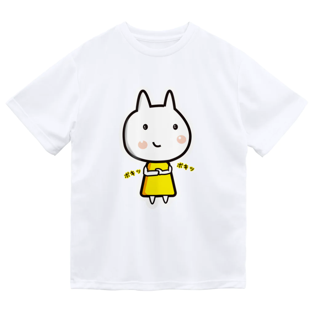 Drecome_Designの【悪巧み】うさねこ【腹黒】 ドライTシャツ