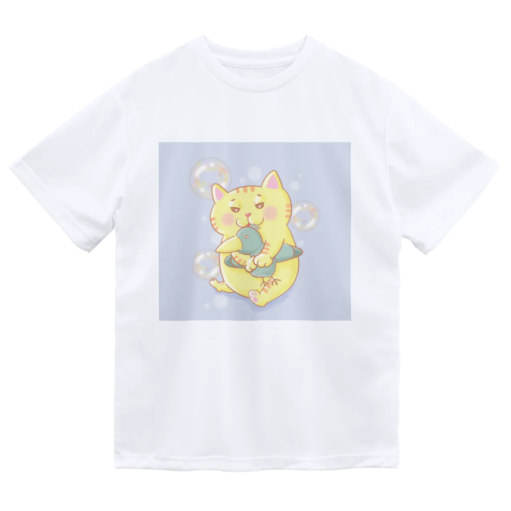 トラとハチワレのぬいぐるみとトラ ドライTシャツ